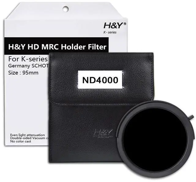 Alt view image 2 of 3 - H&Y ND4000 Drop-in 95mm HD MRC 12 f-stops Extreme ND Filter for K-Series Holder
