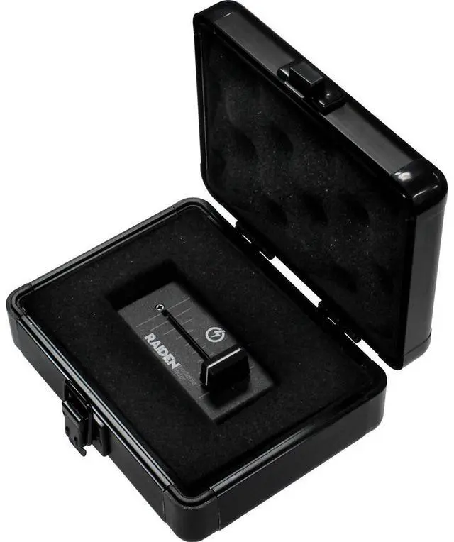 Alt view image 3 of 13 - KROM COMPACT UTILITY ACCESSORY CASE IN BLACK WITH CUSTOMIZABLE INTERIOR DICED FOAM - FITS UP TO TWO PORTABLE DJ FADERS - 5" X 3" X 1.5" INTERIOR