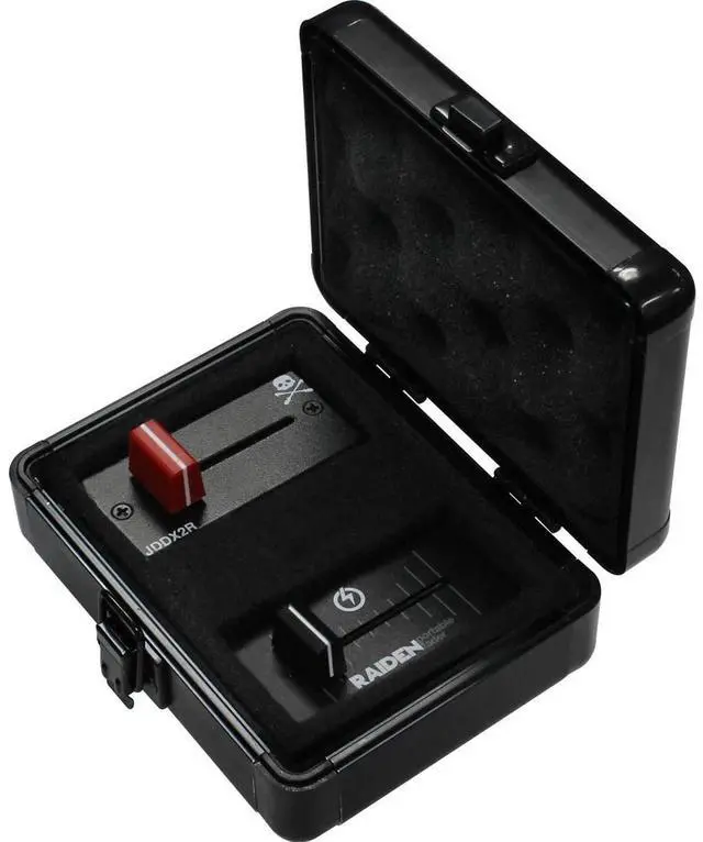 Alt view image 13 of 13 - KROM COMPACT UTILITY ACCESSORY CASE IN BLACK WITH CUSTOMIZABLE INTERIOR DICED FOAM - FITS UP TO TWO PORTABLE DJ FADERS - 5" X 3" X 1.5" INTERIOR