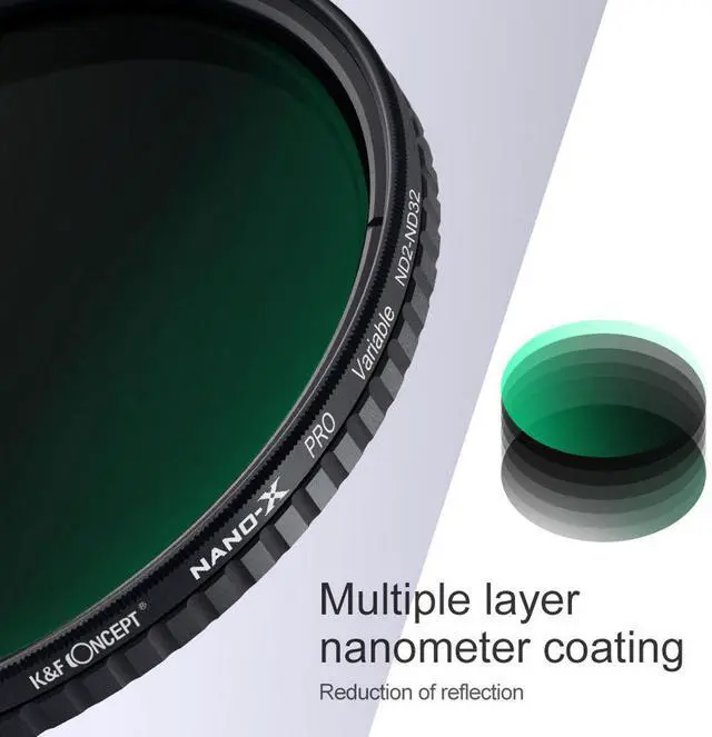 Alt view image 7 of 7 - K&F Concept 82mm Nano X CPL+Variable Fader NDX ND2-ND32 #KF01.1143