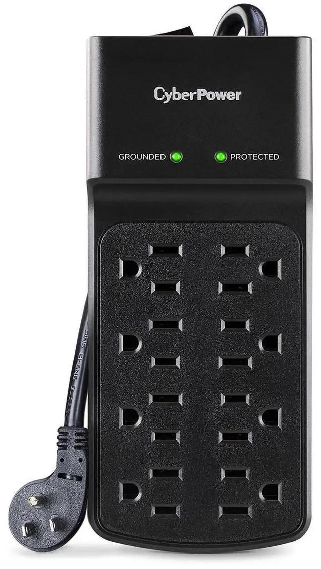 Main image of CyberPower B808 8-Outlet Essential Surge Protector with 8' Cord, Black