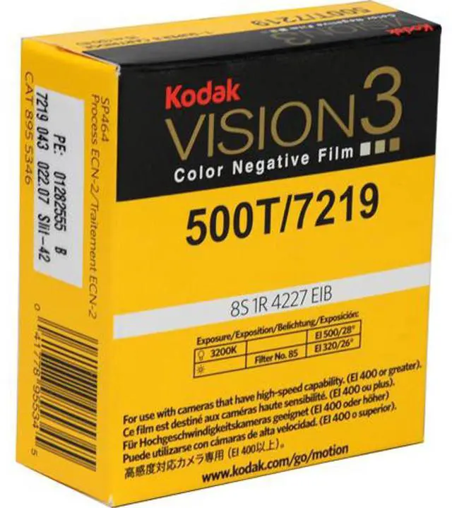 Main image of Kodak Vision 3 500T Color Negative Film 7219 / 50ft. Super 8 Cartridge