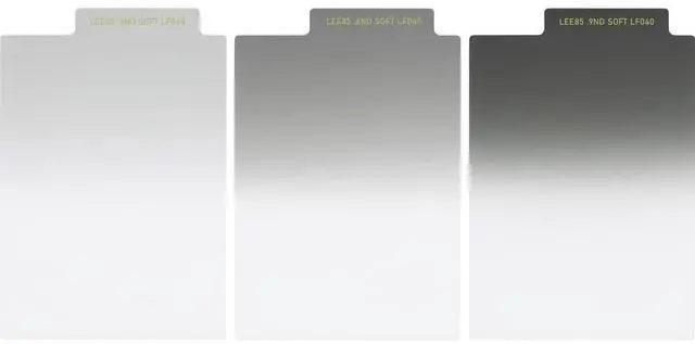 Main image of Lee Filters LEE85 85x115mm Neutral Density Soft Grad Resin Filter Set #L85NDGSS