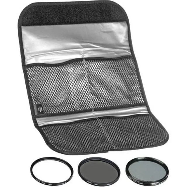 Alt view image 6 of 18 - Hoya 52mm II (HMC UV / Circular Polarizer / ND8) 3 Digital Filter Set with Pouch