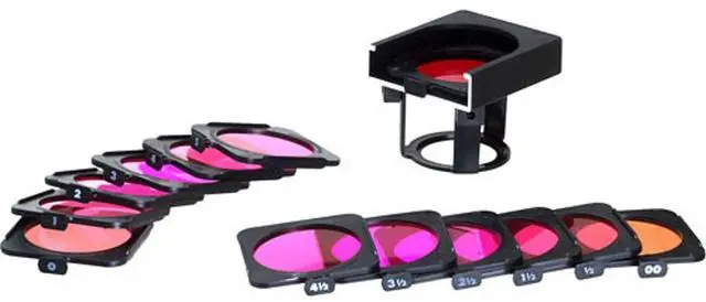 Main image of Ilford Multigrade Contrast Filters and Holder Set for Below Lens, Set of 12