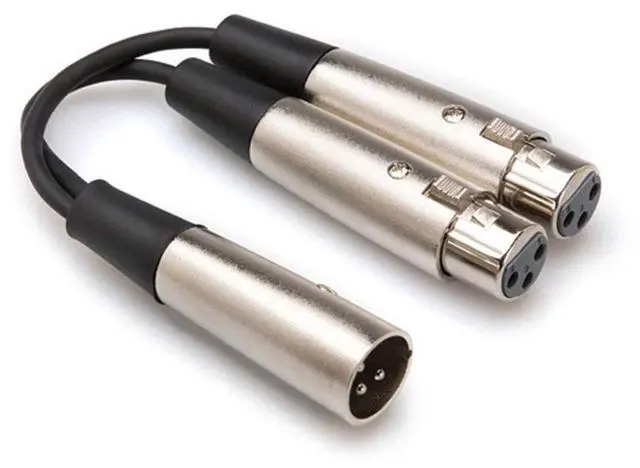 Alt view image 2 of 6 - 18" Y Cable Dual XLR3F To XLR Male