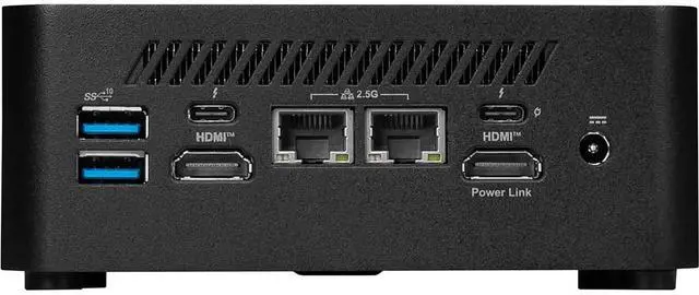 Alt view image 3 of 5 - MSI Cubi NUC 1MG-011US Mini Desktop Computer, Intel Core 3-100U 1.2GHz, 8GB RAM, 500GB SSD, Windows 11 Home, Black