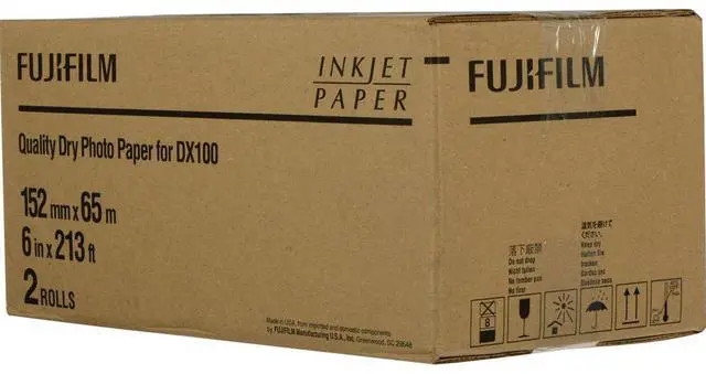 Main image of Fujifilm Quality Dry Luster Photo Paper for Frontier-S DX100 Printer, 6"x213' Roll, 2-Pack