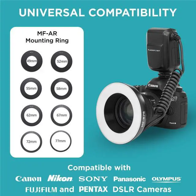 Alt view image 7 of 7 - Flashpoint MF-R76 Macro Ring Flash #FP-LF-MF-R76