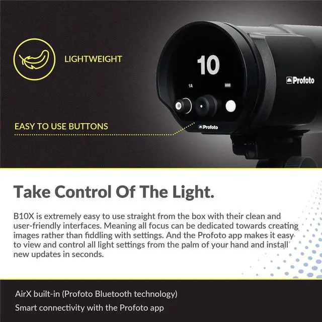 Alt view image 3 of 7 - Profoto B10X Off Camera Flash Head, with ParaSnap 36" Softbox & 144mm Speedring