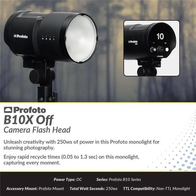 Alt view image 2 of 7 - Profoto B10X Off Camera Flash Head, with ParaSnap 36" Softbox & 144mm Speedring