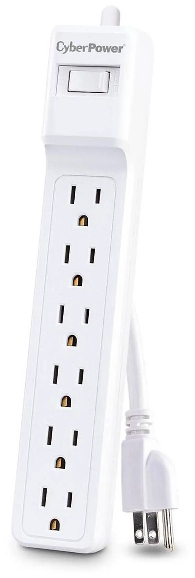 Alt view image 4 of 9 - CyberPower B602RC1 6 Outlet Surge Protector - White