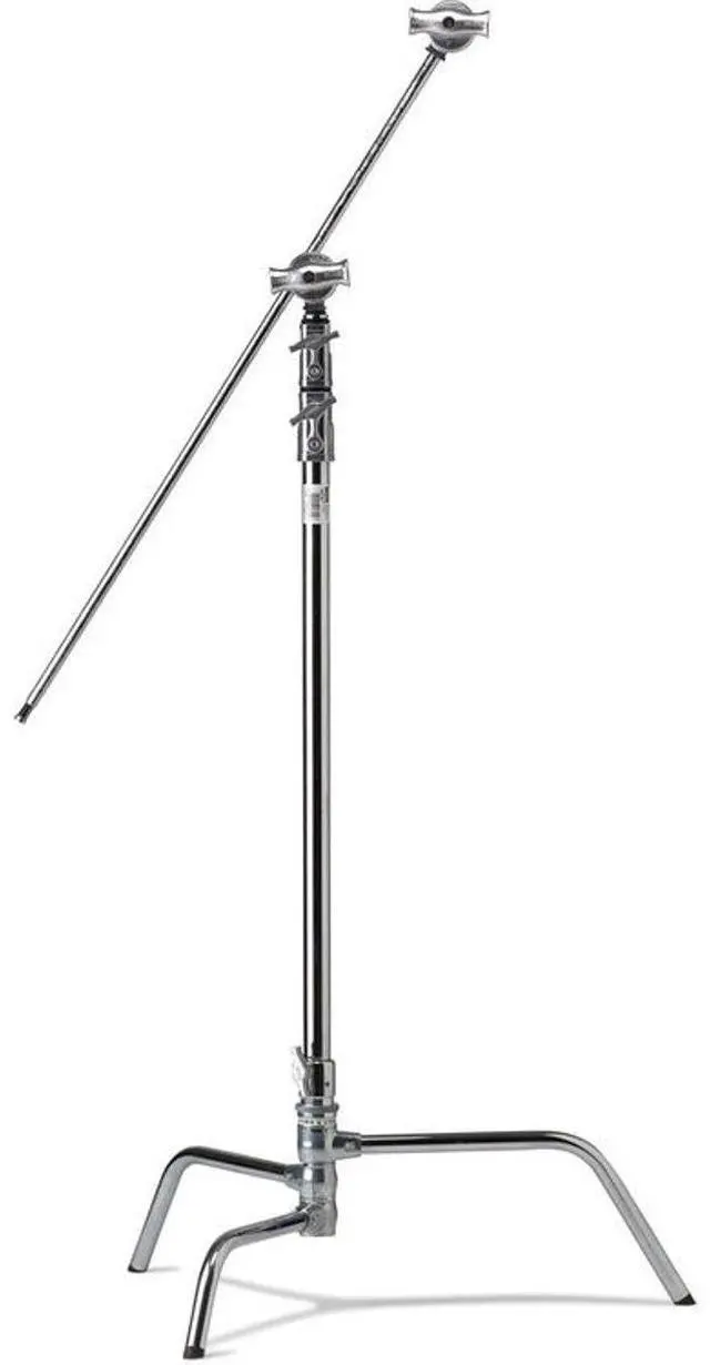 Main image of Kupo 40" Master C-Stand with Turtle Base Kit, Includes 2.5" Grip Head and 40" Grip Arm with Hex Stud, 22lbs Capacity, Silver
