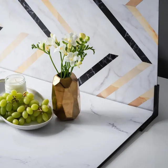 Alt view image 7 of 7 - V-FLAT WORLD V-FLAT WORLD Duo Board - 24x24" Double Sided Surface Board (Single), Onyx Marble/Alpine Marble