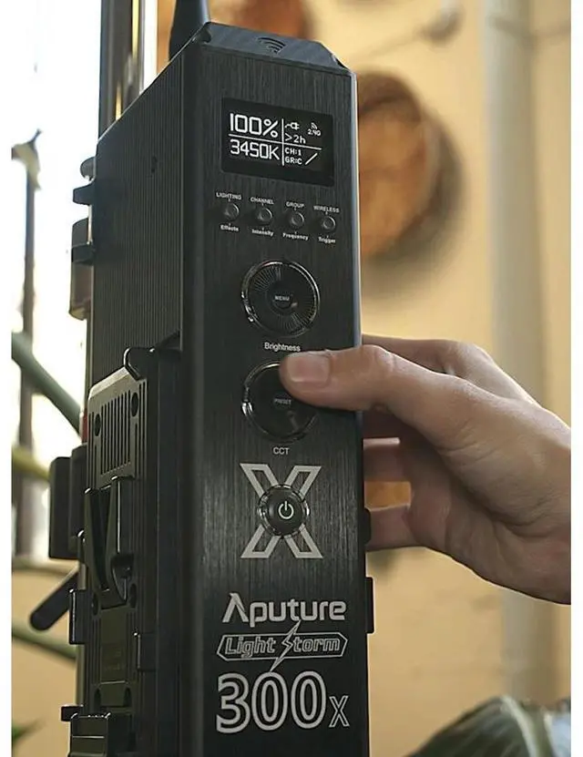 Alt view image 6 of 7 - Aputure Light Storm LS 300X Beyond Bi-Color LED Light Kit,AB-Mount Battery Plate