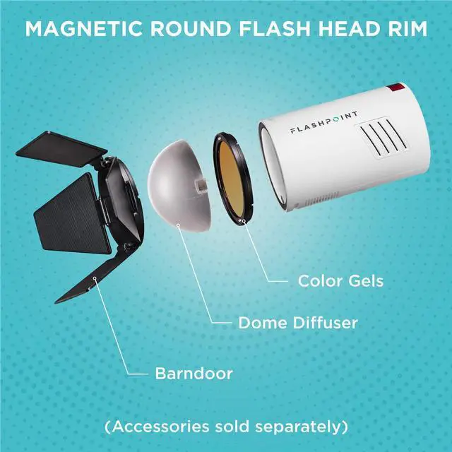 Alt view image 6 of 7 - Flashpoint XPLOR 100 Pro TTL R2 Battery-Powered Monolight - White #XPLOR-100PT-W