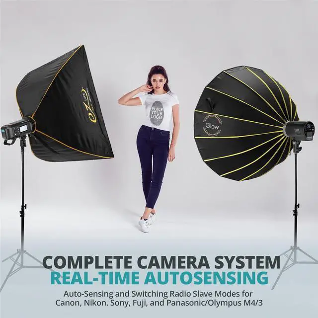 Alt view image 6 of 7 - Flashpoint XPLOR 400 & 300 Pro TTL R2 Monolight Kit With EZ Lock Softboxes