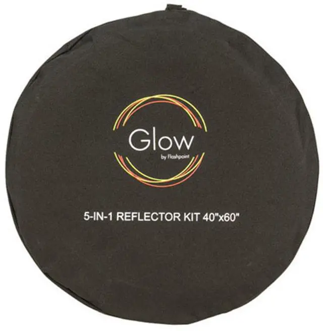 Alt view image 7 of 7 - Glow 5 In 1 Collapsible Reflector - Black, White, Zebra gold, Silver, Trans - 40" x 60"