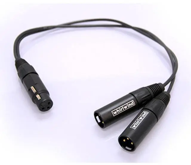 Main image of Whirlwind 1.5' XLR Female to 2 XLR Male Y Adapter Cable