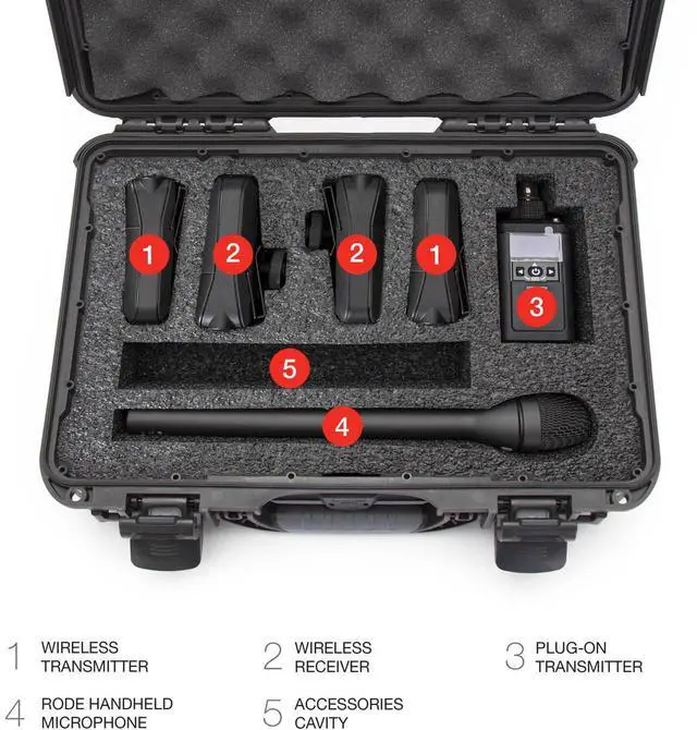 Alt view image 5 of 7 - Nanuk Medium 910 NK-7 Waterproof Case with Foam for Rode Newsshooter Wireless