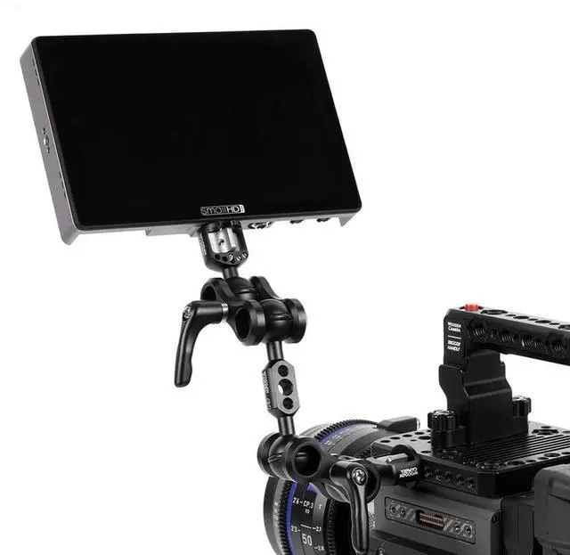 Alt view image 2 of 3 - Wooden Camera Universal Ultra Arm 3" Monitor Mount with Combo 1/4-20 & 3/8-16 Screw Knob