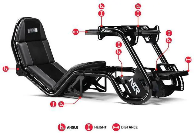 Alt view image 7 of 7 - Next Level Racing F-GT Pro Formula and GT Racing Simulator Cockpit, Black Edition