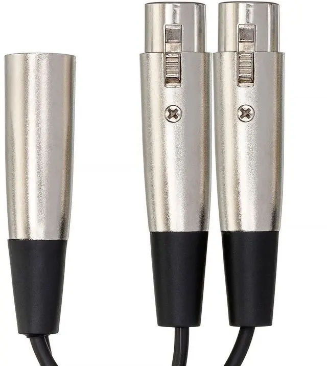 Alt view image 5 of 6 - 18" Y Cable Dual XLR3F To XLR Male