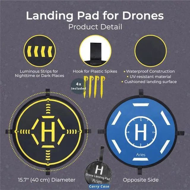 Alt view image 7 of 7 - Aries 15.7" Landing Pad for Drones