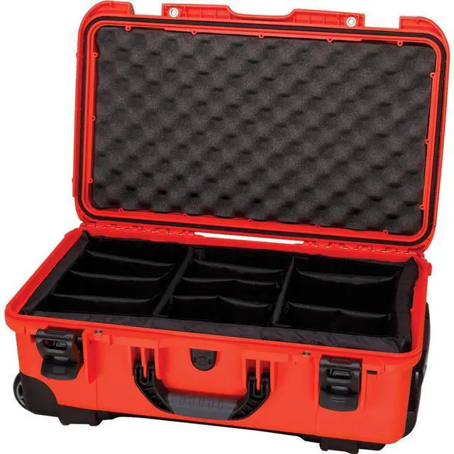 Alt view image 11 of 11 - Nanuk 935 Waterproof Carry-On Hard Case with Wheels and Padded Divider - Orange