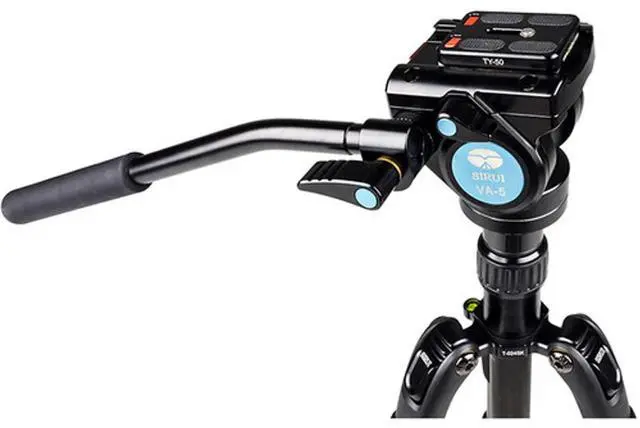 Alt view image 4 of 11 - Sirui T-024S Light Carbon Fiber Tripod with VA-5 Ultra Compact Fluid Video Head