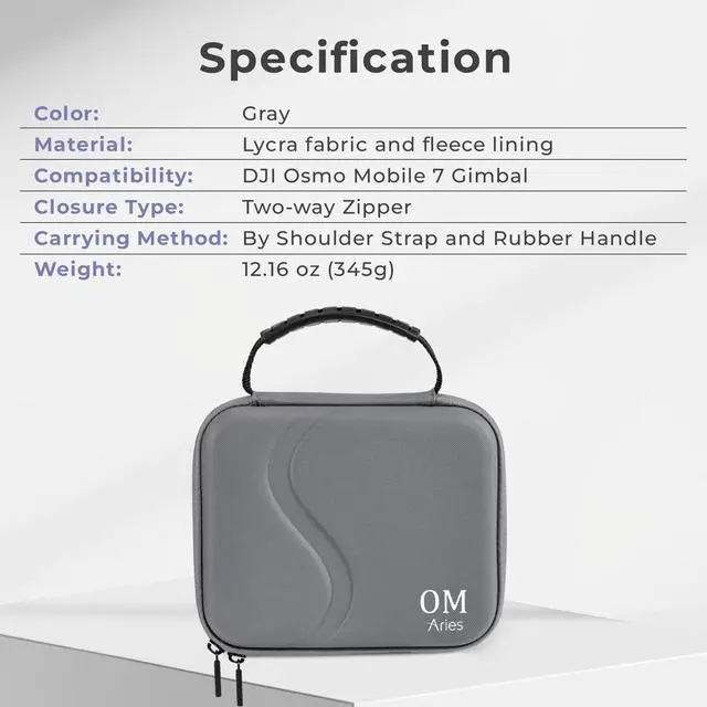 Alt view image 7 of 7 - Aries Carrying Bag for DJI Osmo Mobile 7 Gimbal