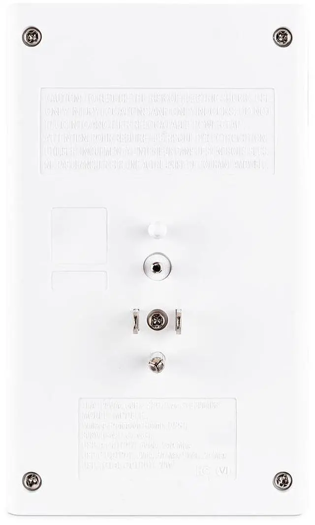 Alt view image 3 of 7 - CyberPower P6WUCL 6-Outlet Wall Mount Surge Protector with USB and Night Light, White