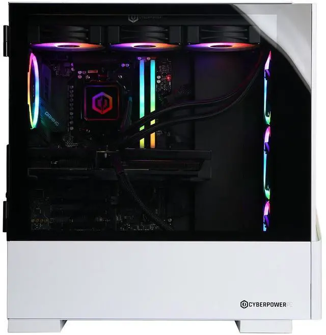 Alt view image 6 of 7 - CyberPowerPC Gamer Supreme Liquid Cooled Gaming Desktop Computer, AMD Ryzen 9 9900X 4.4GHz, 32GB RAM, 2TB SSD, NVIDIA GeForce RTX 5070 Ti 16GB, Windows 11 Home, White