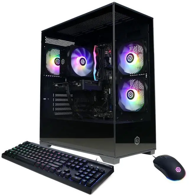 Main image of CyberPowerPC Gamer Master Gaming Desktop Computer, AMD Ryzen 5 8400F 4.2GHz, 16GB RAM, 1TB SSD, NVIDIA GeForce RTX 5060 Ti 8GB, Windows 11 Home, Black