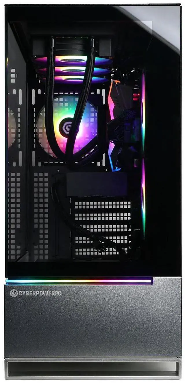 Alt view image 2 of 7 - CyberPowerPC Gamer Supreme Liquid Cooled Gaming Desktop Computer, AMD Ryzen 9 9950X3D 4.3GHz, 64GB RAM, 4TB SSD, AMD Radeon RX 9070 XT 16GB, Windows 11 Home, Black