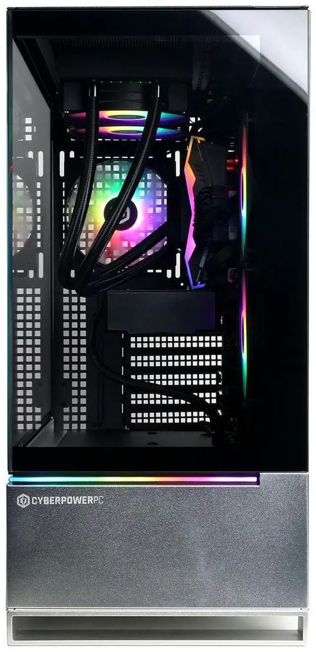 Alt view image 2 of 7 - CyberPowerPC Gamer Supreme Liquid Cooled Gaming Desktop Computer, AMD Ryzen 7 8700F 4.1GHz, 32GB RAM, 2TB SSD, NVIDIA GeForce RTX 5060 Ti 16GB, Windows 11 Home, Black