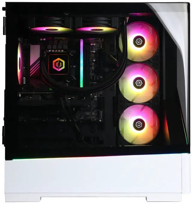Alt view image 6 of 7 - CyberPowerPC Gamer Supreme Liquid Cooled Gaming Desktop Computer, Intel Core i7-14700F 2.1GHz, 16GB RAM, 2TB SSD, NVIDIA GeForce RTX 5060 8GB, Windows 11 Home, White
