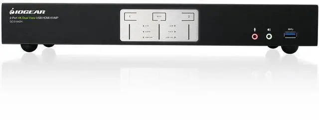 Alt view image 15 of 16 - IOGEAR 2-Port 4K Dual View KVMP Switch with HDMI Connection, USB 3.0 Hub and Audio