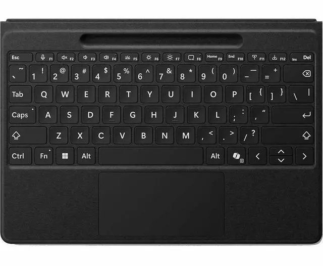 Alt view image 7 of 12 - Microsoft Surface Pro Flex Keyboard - Black with Bold Keyset - Wireless Connectivity - Bluetooth - 32.81 ft CoPilot, Mute, Snipping, Screen Brightness, Media Player Hot Key(s) - Windows 11 - Notebook/