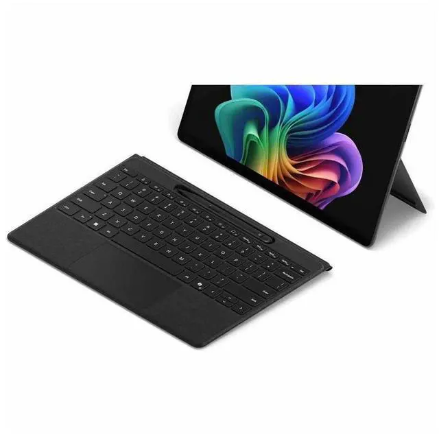 Alt view image 10 of 12 - Microsoft Surface Pro Flex Keyboard - Black with Bold Keyset - Wireless Connectivity - Bluetooth - 32.81 ft CoPilot, Mute, Snipping, Screen Brightness, Media Player Hot Key(s) - Windows 11 - Notebook/