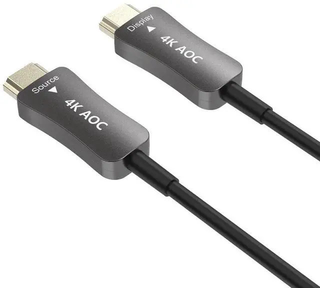 Alt view image 2 of 7 - DVDO 50' 4K HDMI 2.0 Active Optical Fiber Cable, Black