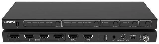 Main image of DVDO 4x2 4K HDMI 18Gbps Matrix Switcher with Audio Outputs, Black