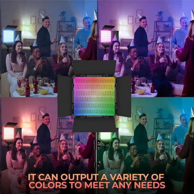 Alt view image 6 of 7 - GVM 1200D 50W Bi-Color RGB Studio Soft LED Panel 3-Light Kit,w/Batteries&Charger