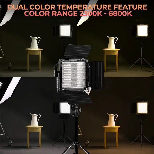 Alt view image 6 of 7 - GVM 560AS 30W Bi-Color Soft LED Panel 2-Light Kit w/Charger, 4x NP-F550 Battery