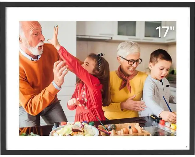 Main image of Cozyla 17" HD Wi-Fi Touchscreen Digital Picture Frame - Black with White Mat  CD-3M341F