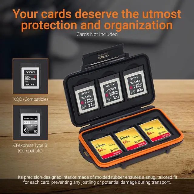 Alt view image 7 of 7 - Slinger Card Caddy Memory Card Case for XQD or CFexpress Type-B Cards, Black