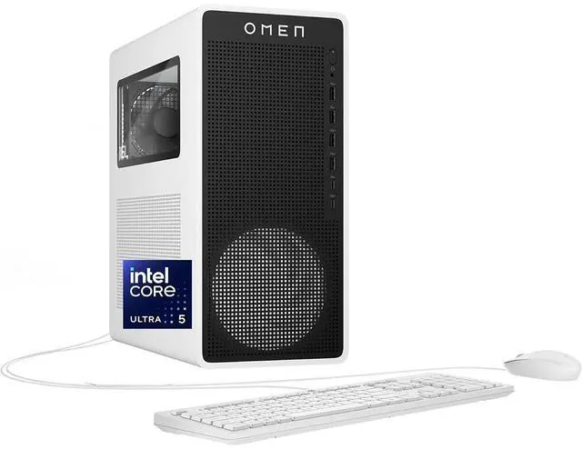 Alt view image 8 of 8 - HP Omen TG03-0120 Gaming Desktop Computer - Intel Core Ultra 5 225F - 16GB - 1TB SSD - Intel B860 Chip - Windows 11 Home - NVIDIA GeForce RTX 5060 8 GB GDDR7 - IEEE 802.11ax - 500W  BY1S8AA#ABA