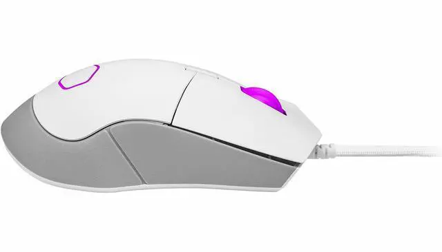Alt view image 15 of 15 - cooler master mm310 gaming mouse white with adjustable 12,000 dpi optical sensor, ultraweave cable, ptfe feet and masterplus+ software (mm-310-wwol1)