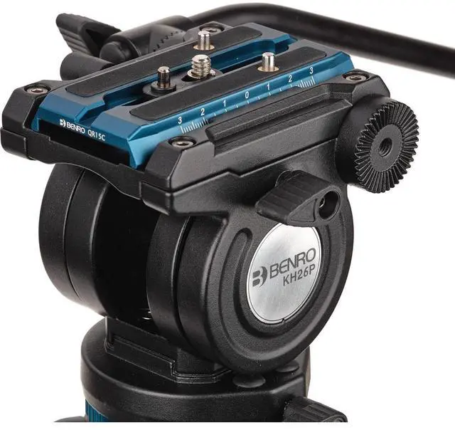 Alt view image 3 of 7 - Benro QR15C Quick Release Plate for KH25PC and KH26PC Video Head, Blue
