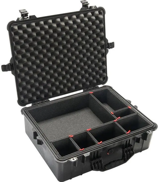Alt view image 2 of 4 - Pelican Pelican 1600TP Large Case with TrekPak Divider    System and 1603 O-Ring, Black